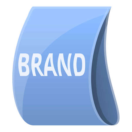 Brand cloth label icon, cartoon styleのイラスト素材