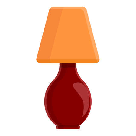 Cozy home night lamp icon, cartoon styleのイラスト素材