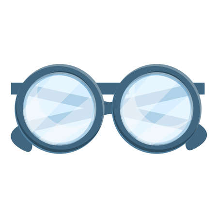 Cozy home round eyeglasses icon, cartoon styleのイラスト素材