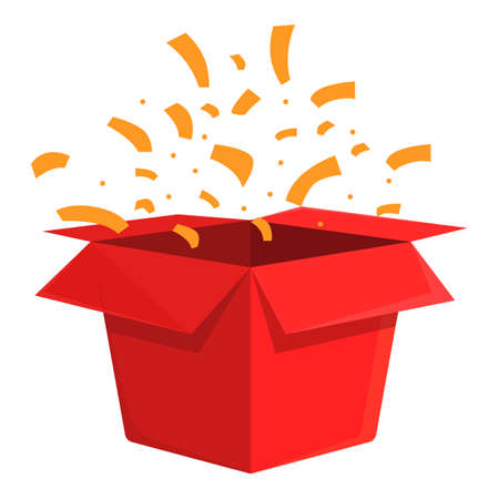 Long awaited surprise icon, cartoon styleのイラスト素材