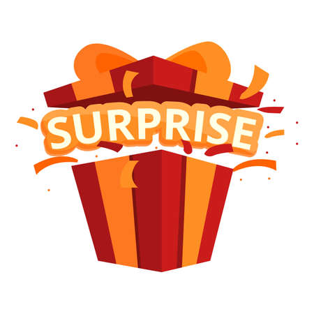 Family surprise icon, cartoon styleのイラスト素材