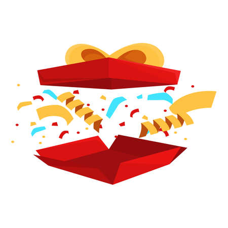 Magic surprise icon, cartoon style