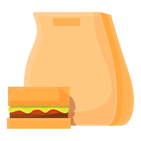 Lunch package icon, cartoon styleのイラスト素材