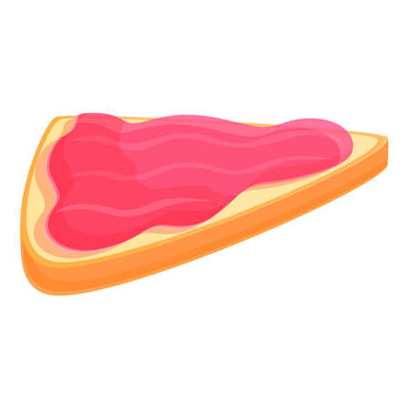 Breakfast jelly sandwich icon, cartoon styleのイラスト素材