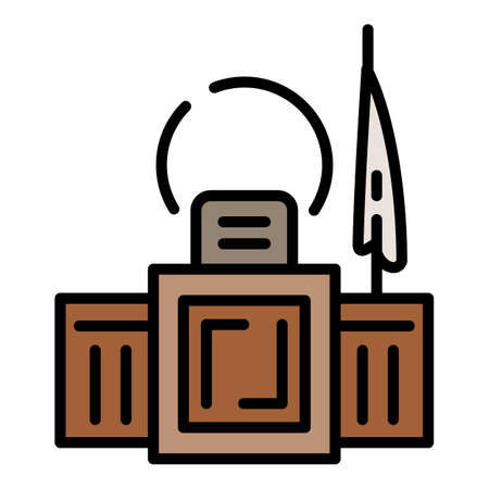 Courthouse tribune icon, outline styleのイラスト素材