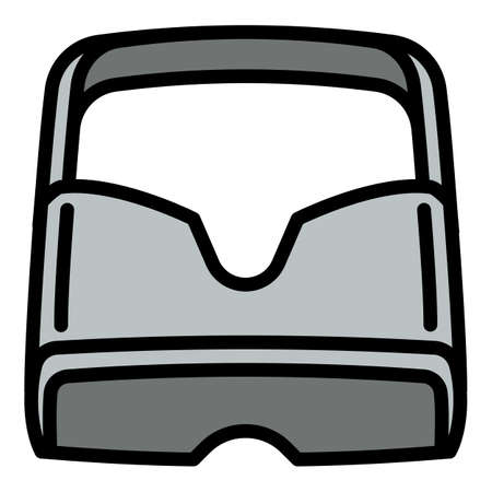 Stereoscopic game goggles icon, outline styleのイラスト素材