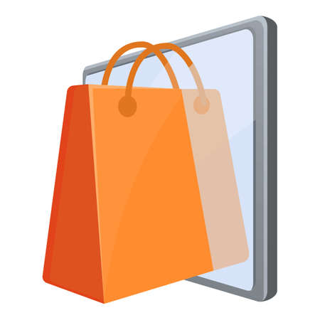 Commerce online shopping icon, cartoon styleのイラスト素材