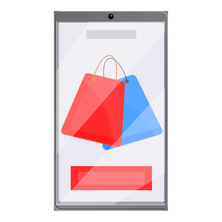 Coupon online shopping icon, cartoon styleのイラスト素材