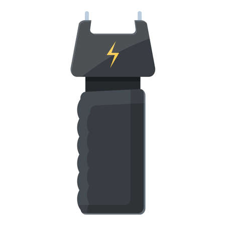 Taser safety icon, cartoon styleのイラスト素材