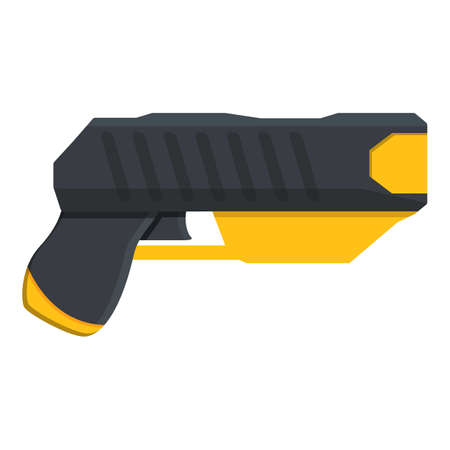 Taser attack icon, cartoon styleのイラスト素材