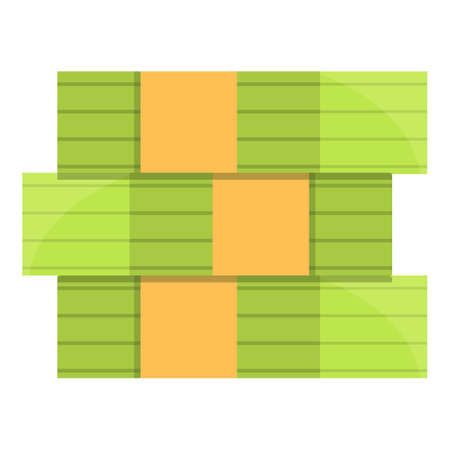 Auction money stack icon, cartoon styleのイラスト素材