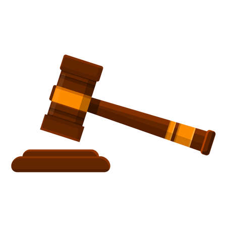 Auction gavel icon, cartoon styleのイラスト素材
