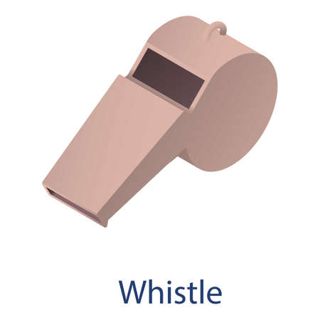 American football whistle icon, isometric styleのイラスト素材