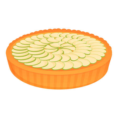 Bakery apple pie icon, cartoon styleのイラスト素材
