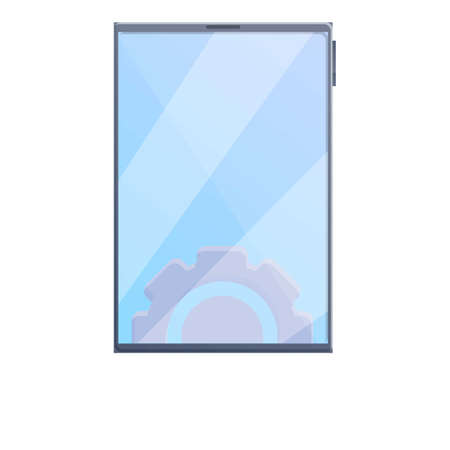 Gear tablet repair icon, cartoon styleのイラスト素材