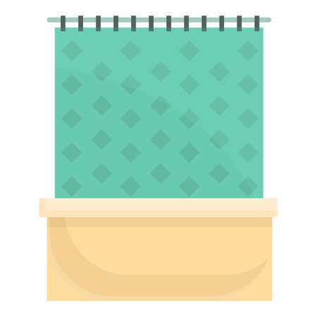 Shower curtain icon, cartoon styleのイラスト素材