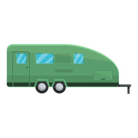 Adventure motorhome icon, cartoon styleのイラスト素材