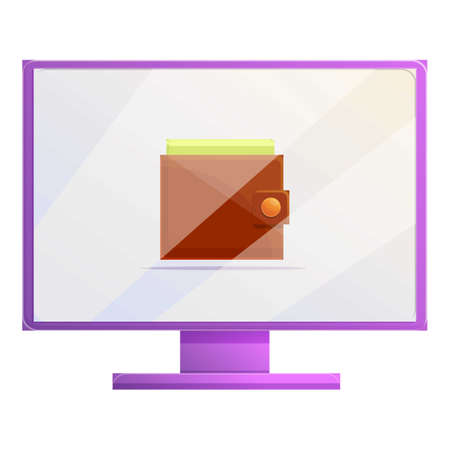 Online wallet monetization icon, cartoon styleのイラスト素材