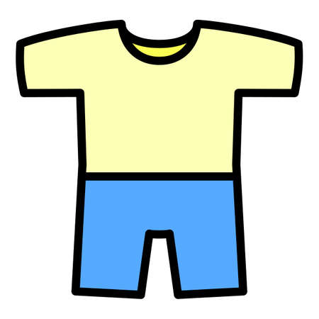 Baby boy clothes icon, outline styleのイラスト素材