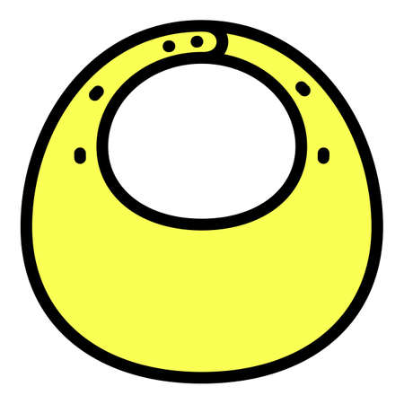 Baby food clothes icon, outline styleのイラスト素材