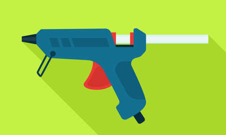 Glue pistol icon, flat styleの写真素材
