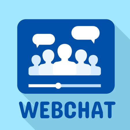 Webchat icon, flat styleの写真素材