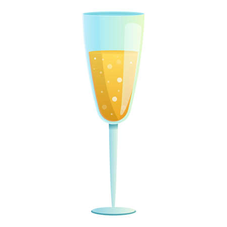 Party champagne glass icon, cartoon styleの写真素材