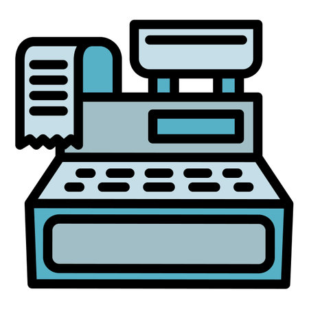 Cashier machine icon, outline styleの写真素材