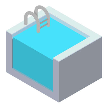 Home pool icon, isometric styleの写真素材