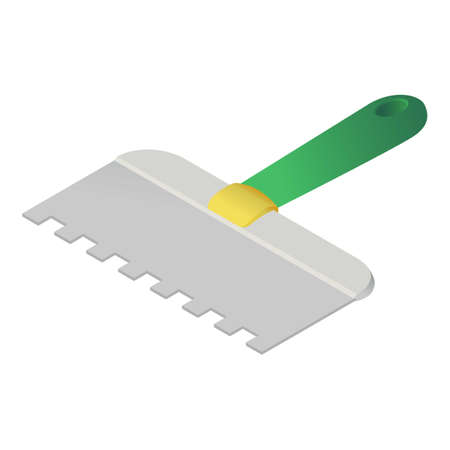 Construction spatula icon. Isometric of construction spatula icon for web design isolated on white backgroundの写真素材