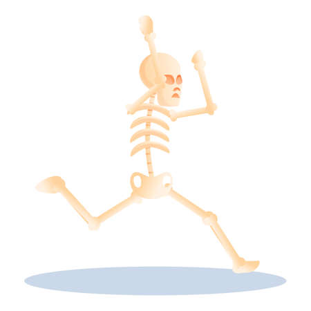 Running skeleton icon, cartoon styleの写真素材