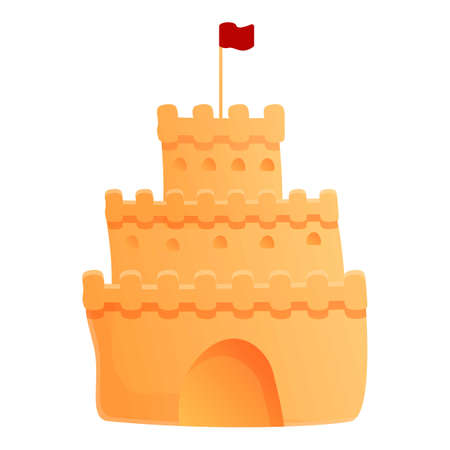 Sculpture sand castle icon, cartoon styleの写真素材