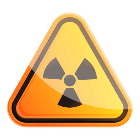 Radiation sign icon, cartoon styleの写真素材