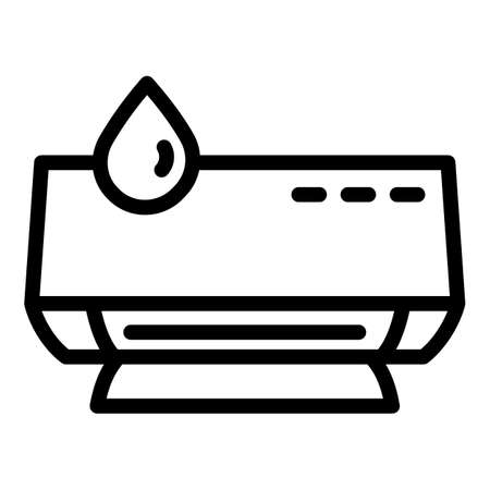 Modern air conditioner icon, outline styleの写真素材