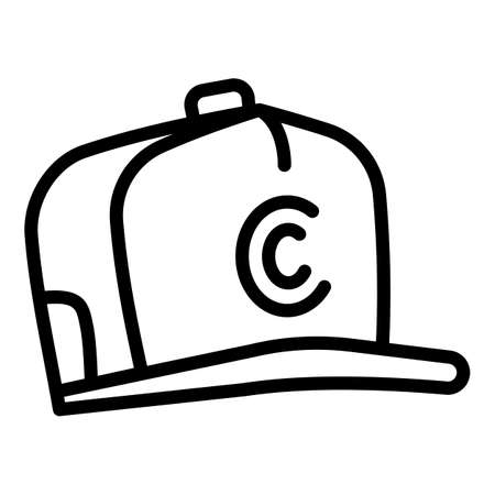 Hiphop baseball cap icon, outline styleの写真素材