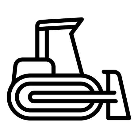 Farm excavator icon, outline styleの写真素材