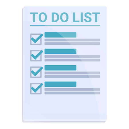 Daily to do list icon, cartoon styleの写真素材