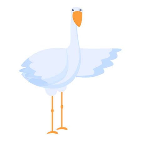 Stork bird icon, cartoon styleの写真素材