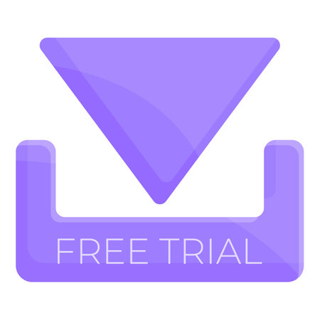 Free trial element icon, cartoon styleのイラスト素材