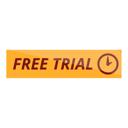 Free trial stopwatch icon, cartoon styleのイラスト素材