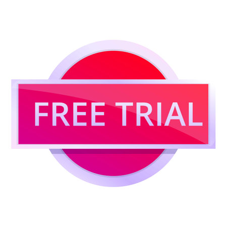 Free trial web sticker icon, cartoon styleのイラスト素材