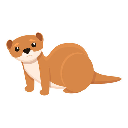 Mink animal icon, cartoon styleのイラスト素材