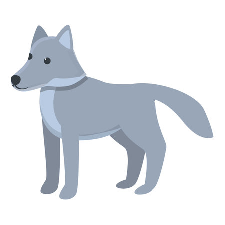 Beast wolf icon, cartoon styleのイラスト素材
