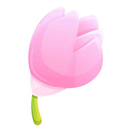 Plumeria bloom icon, cartoon styleのイラスト素材