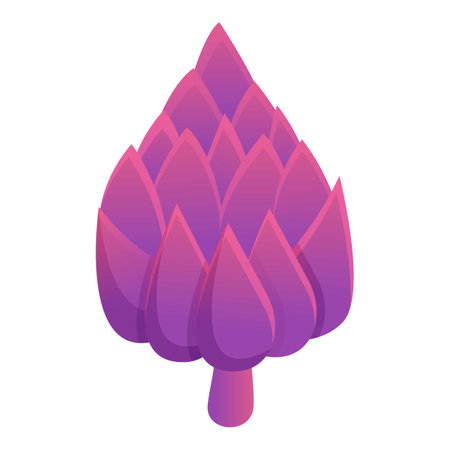Garden artichoke icon, cartoon styleのイラスト素材