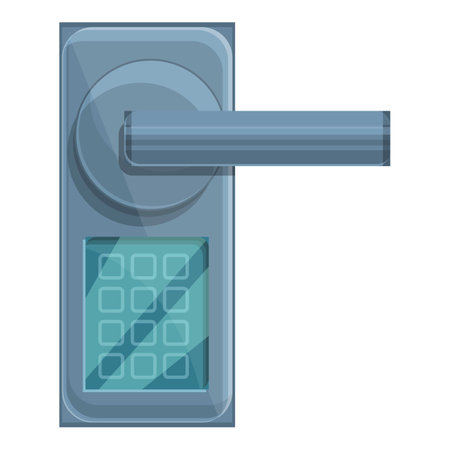 Password door handle icon, cartoon styleのイラスト素材