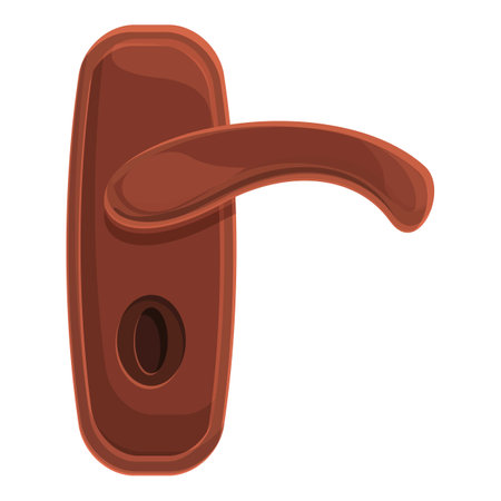 Key door handle icon, cartoon styleのイラスト素材