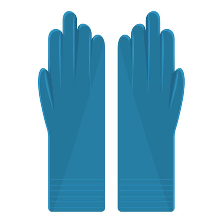 Latex medical gloves icon, cartoon styleのイラスト素材