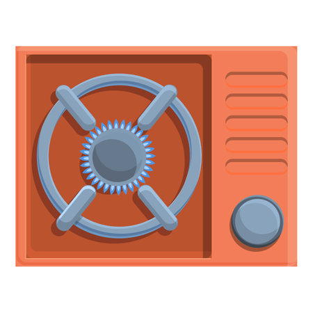 Food gas stove icon, cartoon styleのイラスト素材