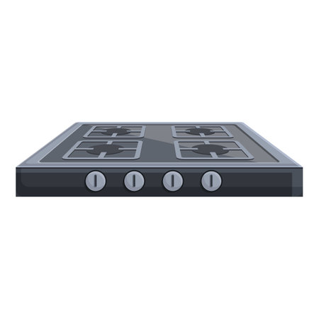 Burning gas stove appliance icon, cartoon styleのイラスト素材